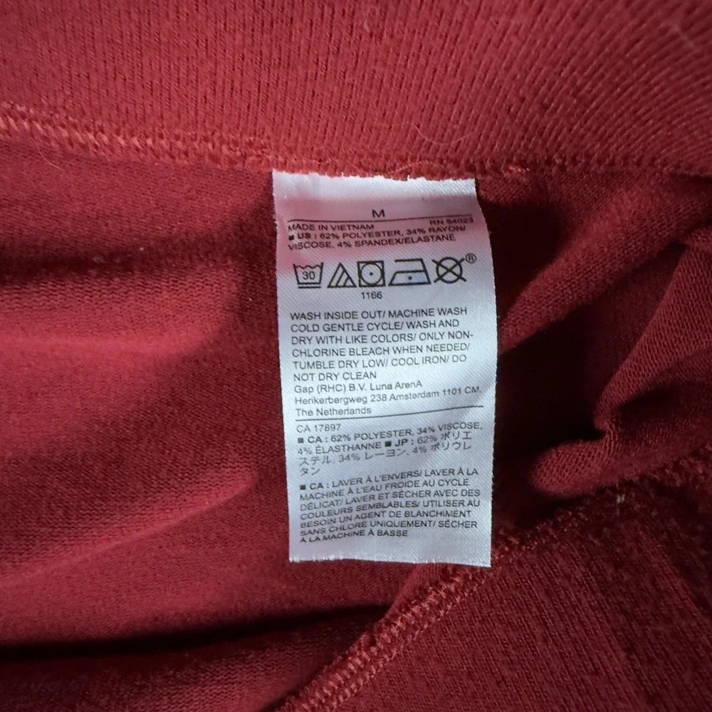 Banana Republic‎ Lounge Pants Mens Medium Red Knit Cuffed Jogger Elastic Waist